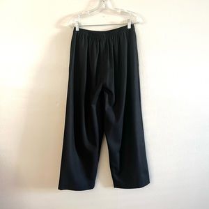 Eskandar Japanese Trouser in Black Flannel